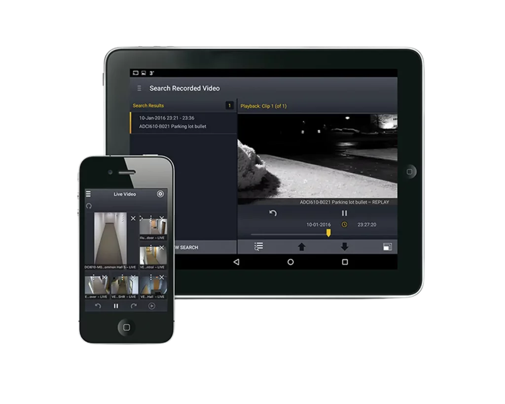 Victor Go Mobile App interface on phone and tablet