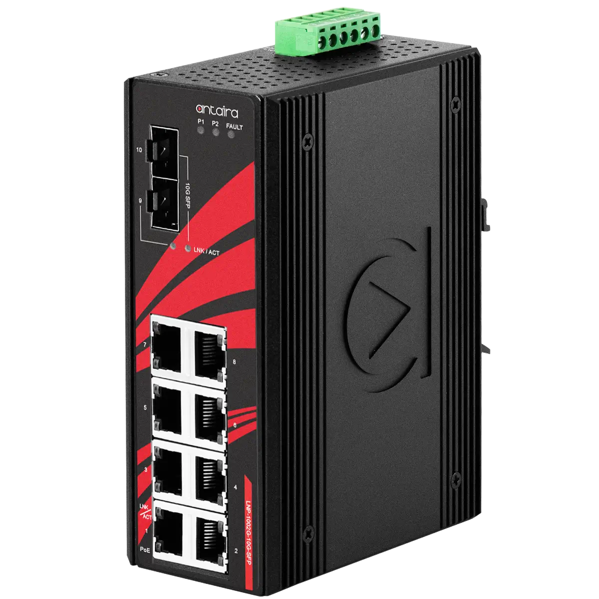 Antaira LNP-1002G 10G SFP Industrial Ethernet Switch