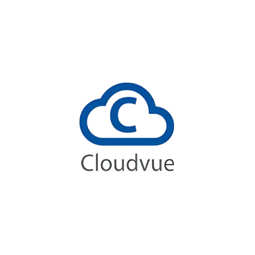 Cloudvue logo featuring a blue cloud icon with a "C" inside.