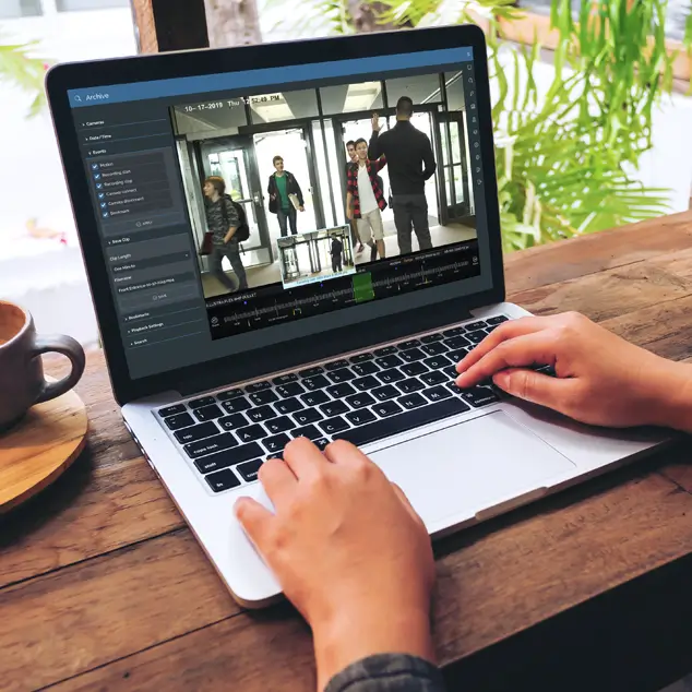 Cloudvue Video Playback running on MacBook
