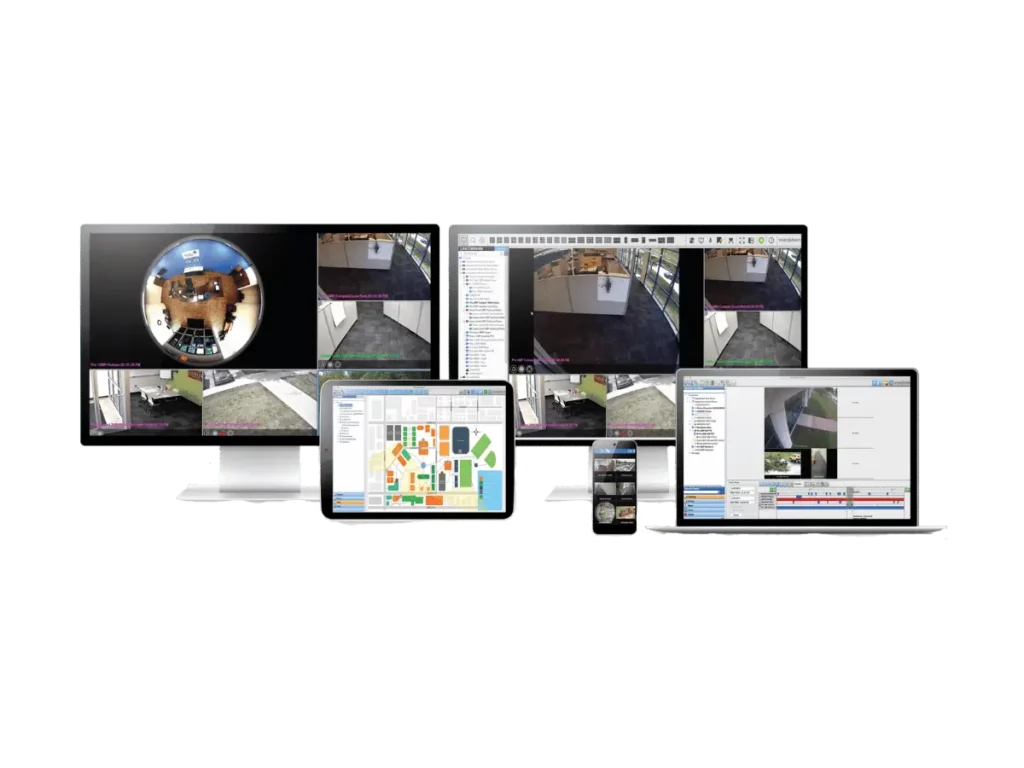 Exacq Collage - Video Management System Interface Across Multiple Devices.