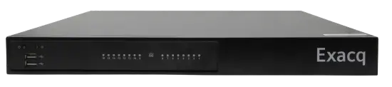 Exacq G-Series NVR with 16 POE ports for seamless video surveillance integration.
