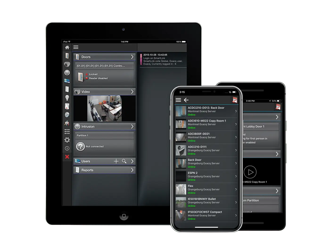 Kantech Entrapass Go app for Apple, Android, and tablet devices.