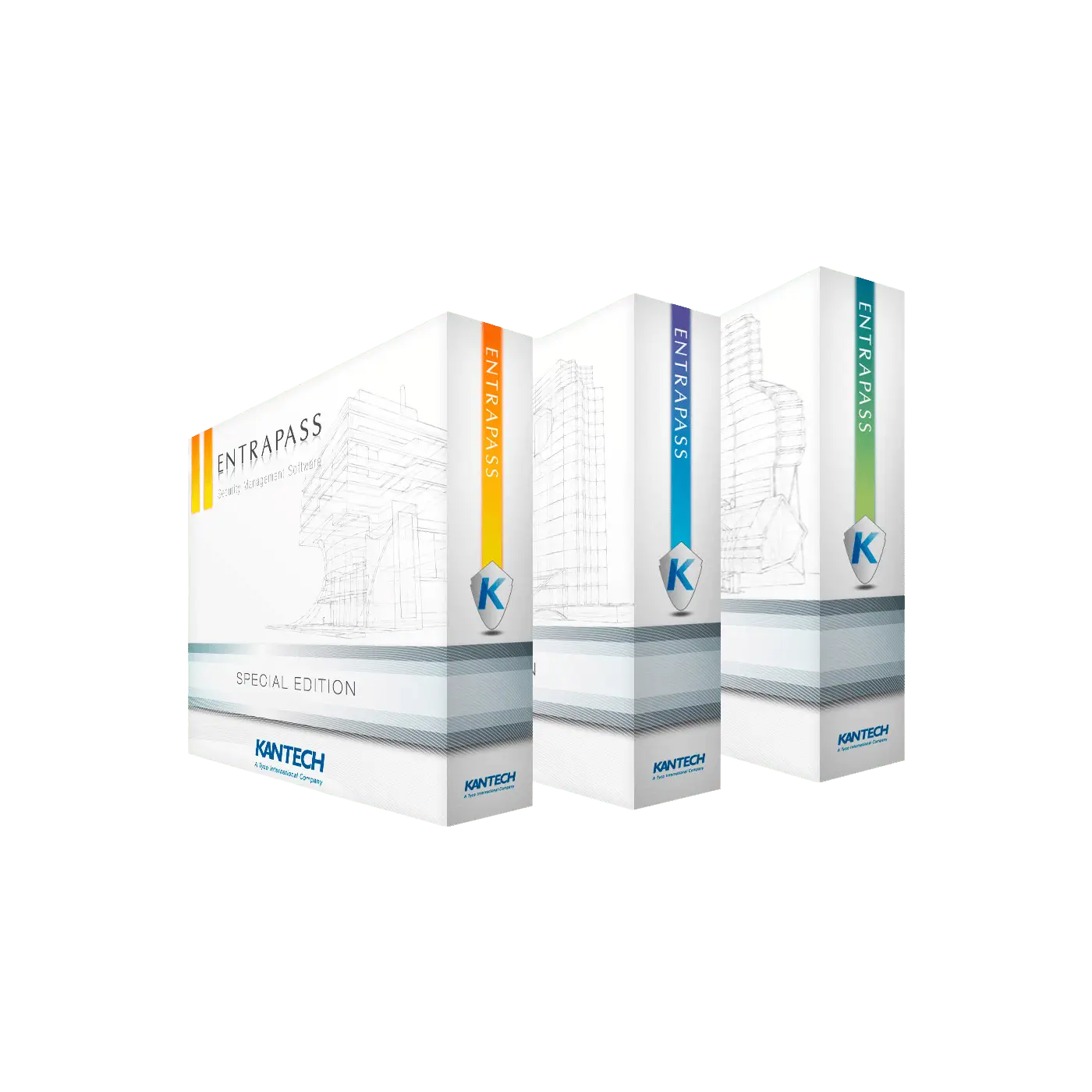 Kantech Entrapass special, corporate, and global editions for diverse business needs.