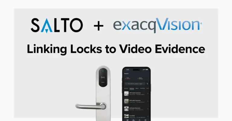 SALTO locks integrated with exacqVision video management for access control events